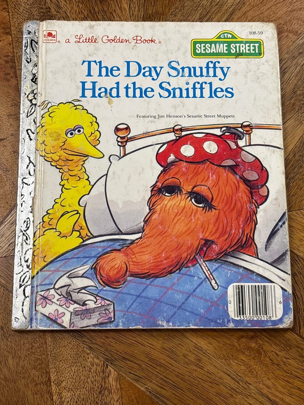 Sesame Street Little Golden Books The Day Snuffy Had the Sniffles HC Inscribed